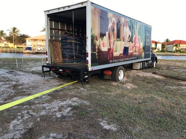 26ft box truck stuck in sand marco island