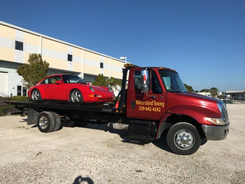 Porsche towed from Marco Island